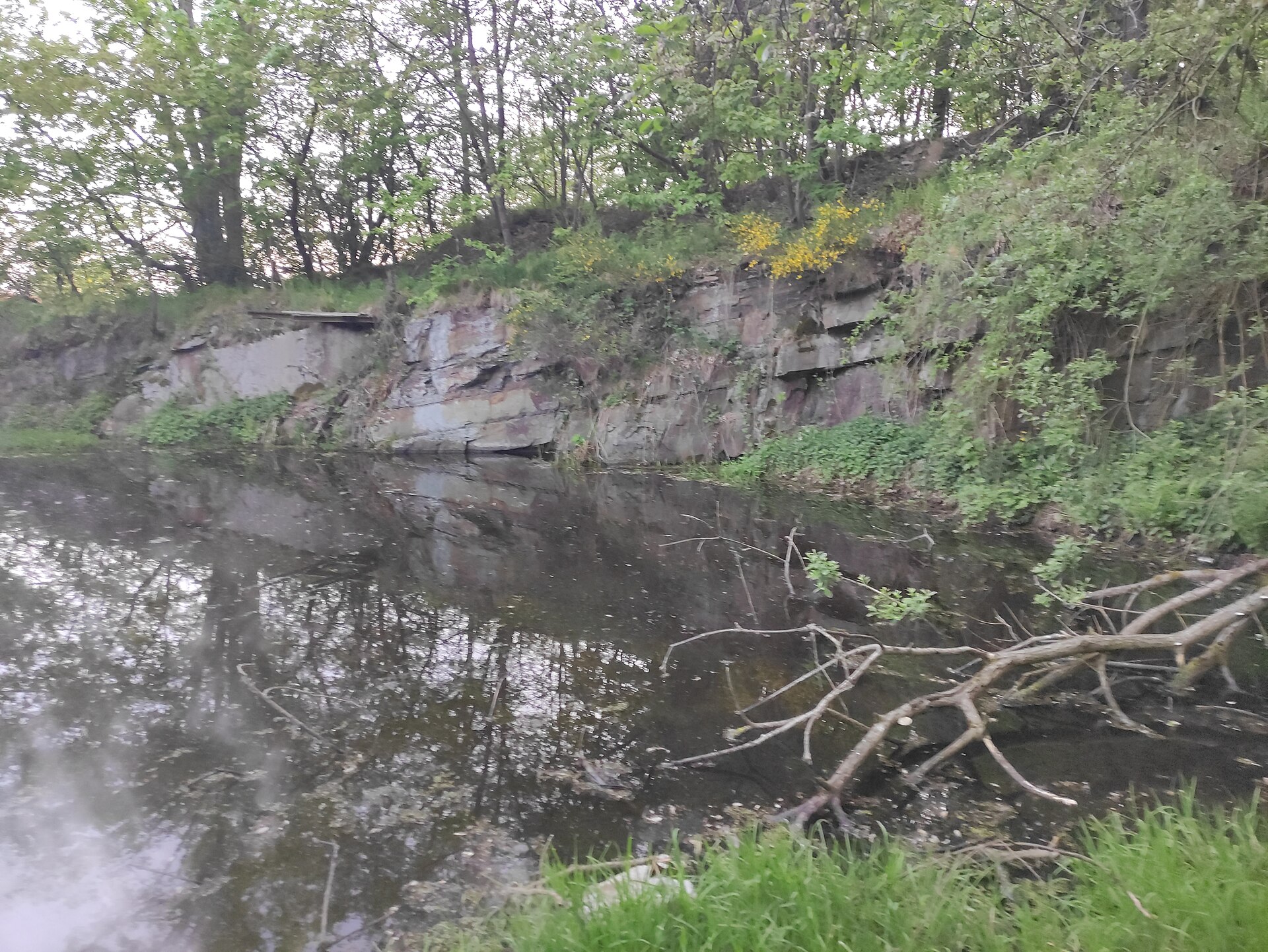 Zatopený lom, Hůrka, Františkův Dvůr, Vítkov - Klokočov, okres Opava
