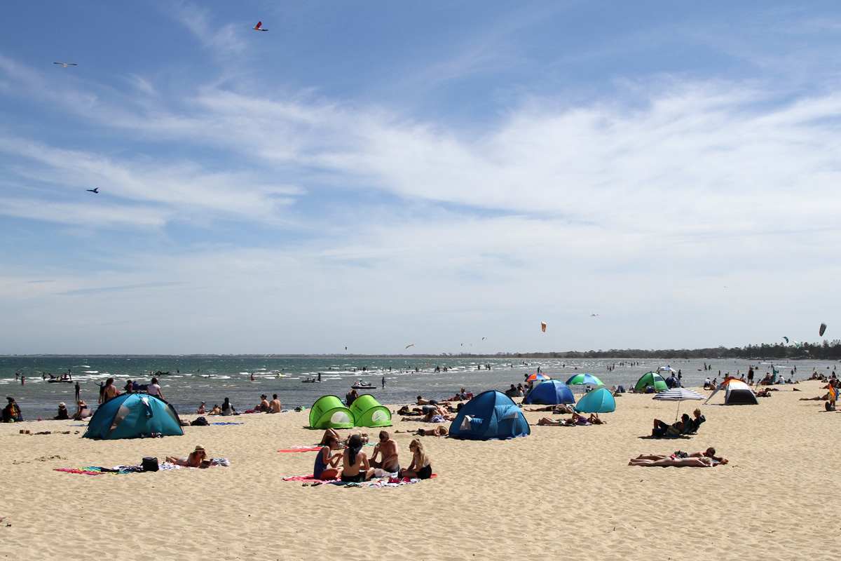 Altona Beach West of Pier, Vic, jjron, 10.01.2016